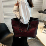 Waterproof Nylon Tote Bag For Women Hollow Out Shoulder Bag