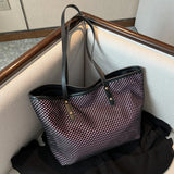 Waterproof Nylon Tote Bag For Women Hollow Out Shoulder Bag