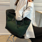 Waterproof Nylon Tote Bag For Women Hollow Out Shoulder Bag