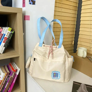 Waterproof Nylon Tote Bag Large Capacity Female Student Canvas Bag Women Handbag