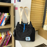 Waterproof Nylon Tote Bag Large Capacity Female Student Canvas Bag