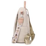 Waterproof Nylon Women Backpack Floral Print School Bag