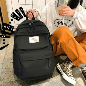 Waterproof Nylon Women Backpack Large Capacity School Bags