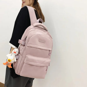 Waterproof Nylon Women Backpack Ladies Travel Bag Schoolbag for Teenage Girls
