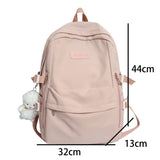 Waterproof Nylon Women Backpack Multi-Pocket Student Rucksack