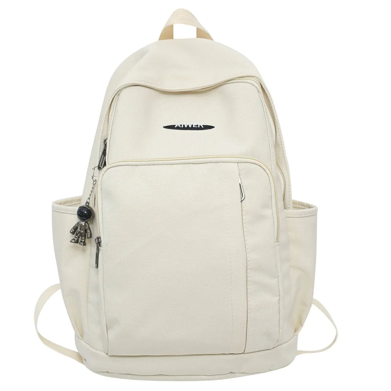 Waterproof Nylon Women Backpack Unisex Multi-pocket Laptop Rucksack