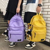 Waterproof Nylon Women Backpack Multi-pocket Laptop Rucksack