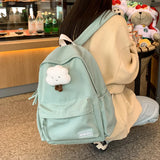 Waterproof Nylon School Backpack Girls Travel Bag