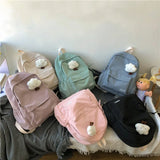 Waterproof Nylon School Backpack Girls Travel Bag