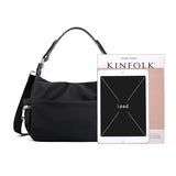 Waterproof Nylon Women Shoulder Bags Casual Ladies Totes Bag Solid Zipper