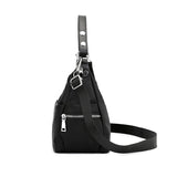 Waterproof Nylon Women Shoulder Bags Casual Ladies Totes Bag Solid Zipper