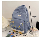 Waterproof Nylon Women Backpack Large Capacity Casual Shoulder Bag