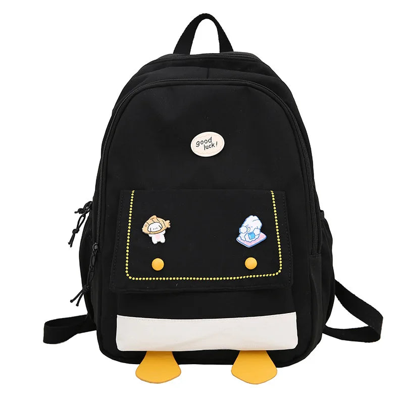 Waterproof Nylon Women Backpack Large Capacity Casual Shoulder Bag