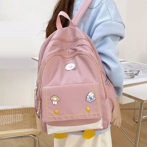 Waterproof Nylon Women Backpack Large Capacity Casual Shoulder Bag