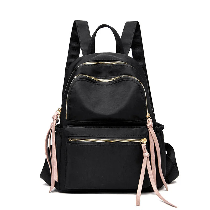 Waterproof Nylon Women Backpack Big Capacity Tassels School Bag Laptop Travel