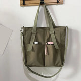 Waterproof Oxford Canvas Girl Shoulder Hand Bucket Bag Female Crossbody Bags