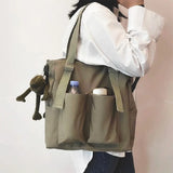 Waterproof Oxford Canvas Girl Shoulder Hand Bucket Bag Crossbody Bags for Women