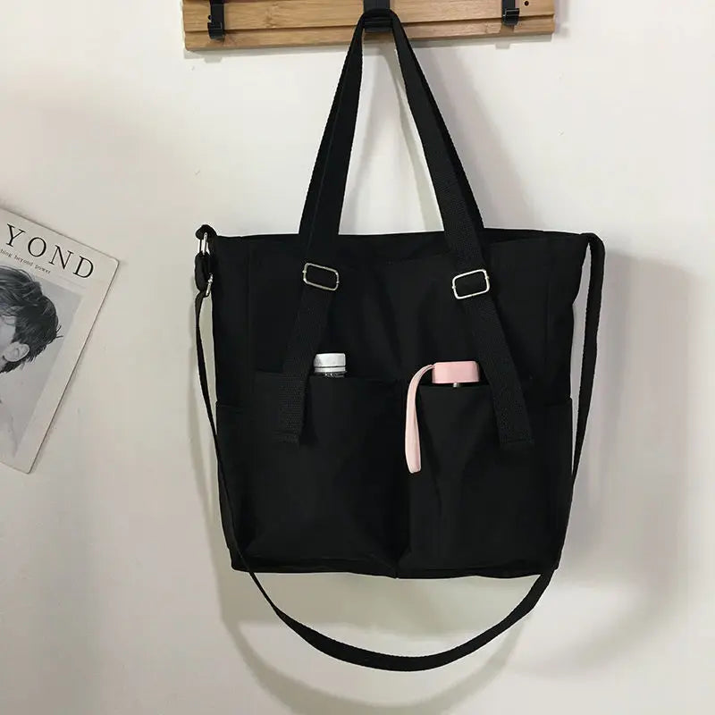 Waterproof Oxford Canvas Girl Shoulder Hand Bucket Bag Crossbody Bags for Women