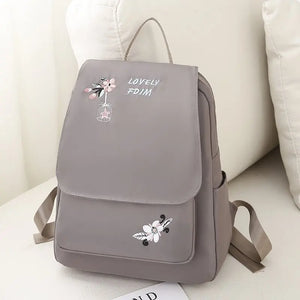 Waterproof Oxford Women Backpack Anti-theft Print School Bag for Girls
