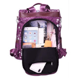 Waterproof Oxford Women Backpack Anti-theft Print Girls School Bag