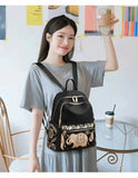 Waterproof Oxford Cloth Ethnic Middle-Aged Lady Travel Backpack
