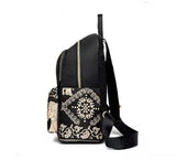 Waterproof Oxford Cloth Ethnic Middle-Aged Lady Travel Backpack
