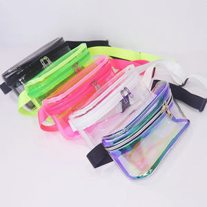 Waterproof PVC Pockets Novelty Girls Pochete Waist Bag