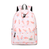 Pink Carrot Printing Backpack Women Waterproof School Bag