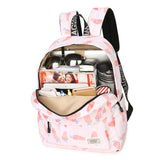 Pink Carrot Printing Backpack Women Waterproof School Bag