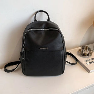 Waterproof Pu Women Backpack Travel Bag Schoolbag for Teenage Girls