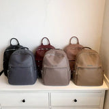 Waterproof Pu Women Backpack Travel Bag Schoolbag for Teenage Girls