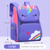 Waterproof Cartoon School Backpack for 6-12 Years Kids
