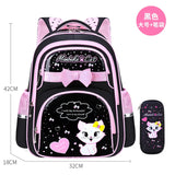 Waterproof School Bags For Girls Kids SchoolBag cat cartoon Orthopedic Backpack