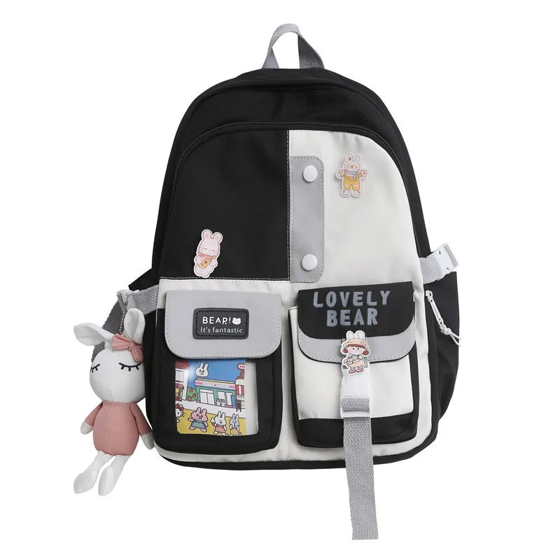 Waterproof School Bags for Teenage Girls Nylon Backpacks Women Travel Bags