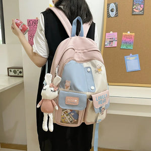 Waterproof School Bags for Teenage Girls Nylon Backpacks Women Travel Bags