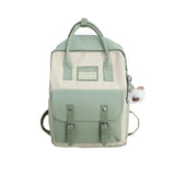 Waterproof Nylon Backpack for Women Girls Patchwork Backpack Female Rucksack