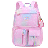 Waterproof Schoolbag With Cartoon Pendant For Girls Children Princess Mochila Sc