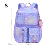 Waterproof Schoolbag With Cartoon Pendant For Girls Children Princess Mochila Sc
