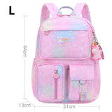 Waterproof Schoolbag With Cartoon Pendant For Girls Children Princess Mochila Sc