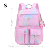 Waterproof Schoolbag With Cartoon Pendant For Girls Children Princess Mochila Sc