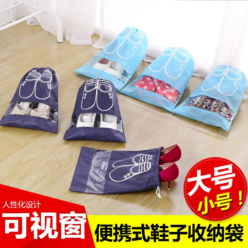 Waterproof Shoes Bag Pouch Storage Travel Bag Portable Tote Drawstring