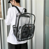 Waterproof Transparent Shoulder Bag with Side Pockets