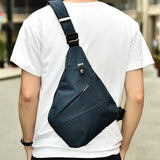 Men's Waterproof Business Chest Bag Nylon Messenger