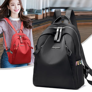 Waterproof Leather Women Backpack High School Bags Girls Anti-theft Travel Bag