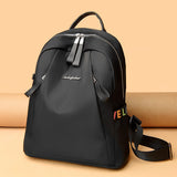 Waterproof Leather Women Backpack High School Bags Girls Anti-theft Travel Bag