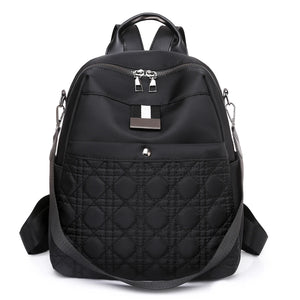 Waterproof Solid Oxford Cloth Women Backpack Light Travel Bagpack School Bags