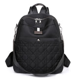 Waterproof Solid Oxford Cloth Women Backpack Light Travel Bagpack School Bags