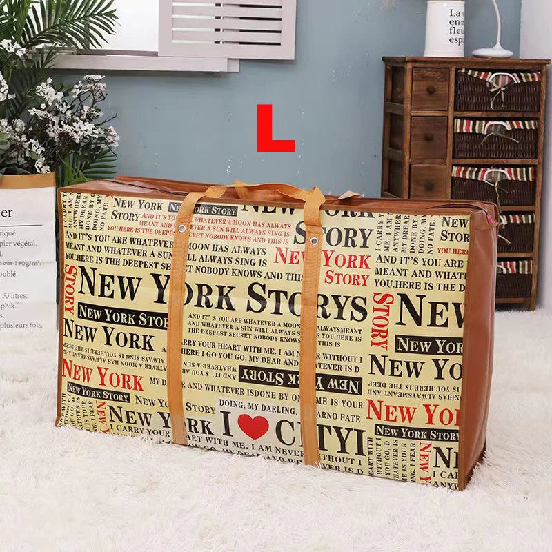 Waterproof Duffle Bag Travel Clothes Storage Bags Zipper Large Capacity Bag