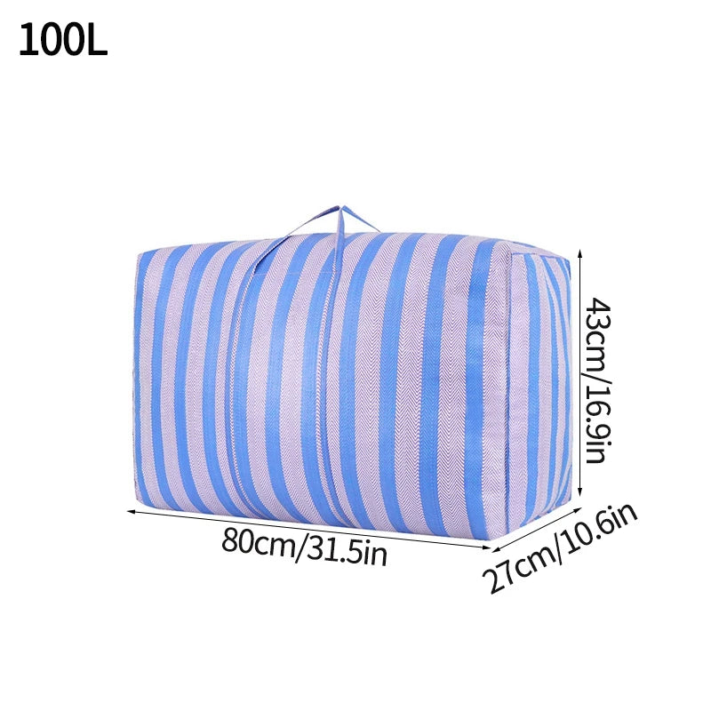 Waterproof Storage Bags Wardrobe King Size Quilt Pillow Snakeskin Woven Bag