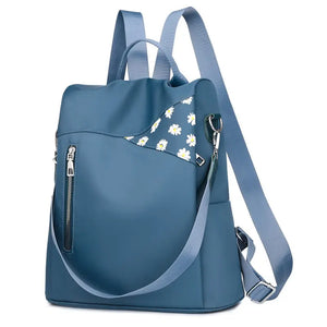 Waterproof Flower Print Teenage Student Backpack